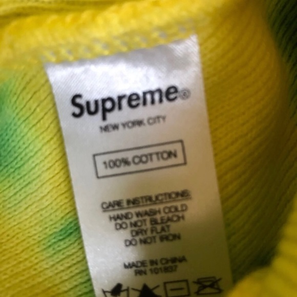 Supreme Splatter Dyed Beanie Yellow 